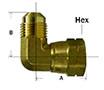 Forged Swivel Elbow 45deg Flare Diagram